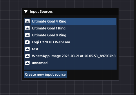 Input Sources Menu